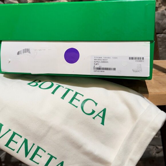 Bottega Veneta Black Supple Lambskin Intrecciato Weave Ben Ankle Boots - Picture 13 of 13